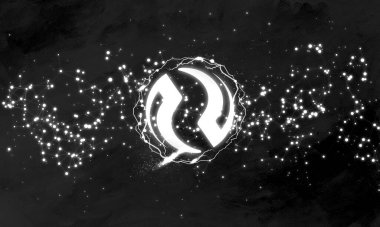 Enjektif Protokol (INJ) şifreleme madeni para sembolü. Engelleme teknolojisi. 