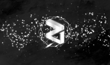 Zilliqa kripto para birimi. Soyut arkaplan üzerine Zilliqa.