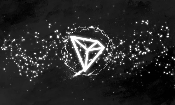 Tron Trx Crypto Currency Tron Abstract Background — Stock Photo, Image