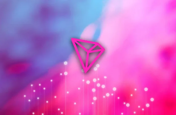 Tron Trx Crypto Currency Tron Abstract Background — 스톡 사진
