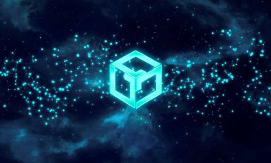 Gala Oyunları, soyut arkaplanda GALA kripto para birimi sembolü.