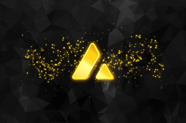 Soyut arkaplanda çığ (AVAX) simgesi. Avax şifreleme para birimi.