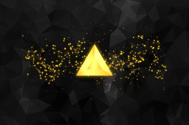 BAT para kripto para birimi. Soyut arkaplanda yarasa.