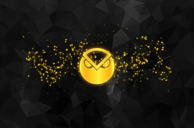 Soyut arkaplanda Gnosis kripto para birimi sembolü