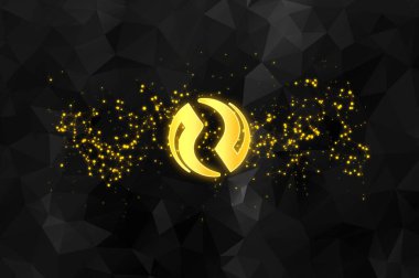 Enjektif Protokol (INJ) şifreleme madeni para sembolü. Engelleme teknolojisi.