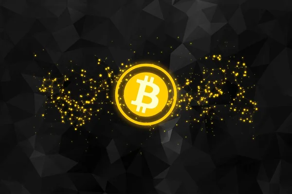 Bitcoin Btcバナー Btcコイン暗号通貨コンセプトバナーの背景 — ストック写真