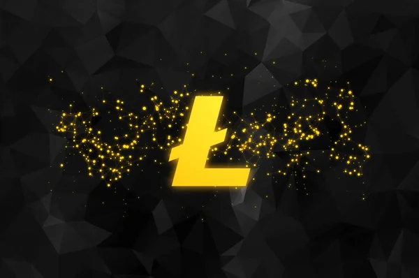 Lite Coin Ltc Crypto Currency 추상적 주화를 — 스톡 사진