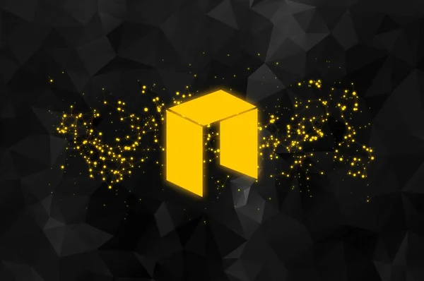 Neo Crypto Valuta Neo Abstracte Achtergrond Neo Logo — Stockfoto