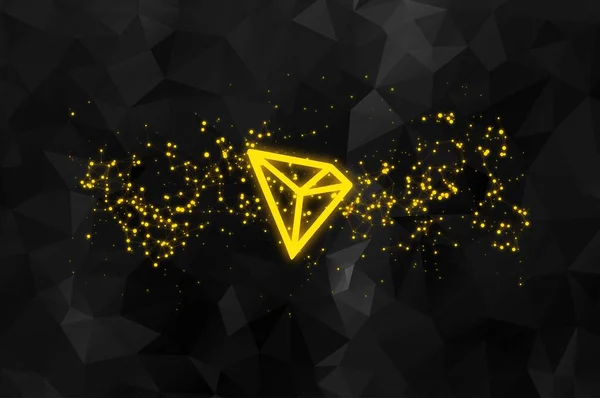 Tron Trx Crypto Currency Tron Abstract Background — Stockfoto