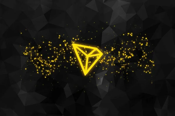 Tron Trx 暗号通貨 トロン抽象的背景 — ストック写真