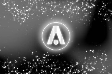 Soyut arkaplanda Aion simgesi. Şifreleme para birimi.