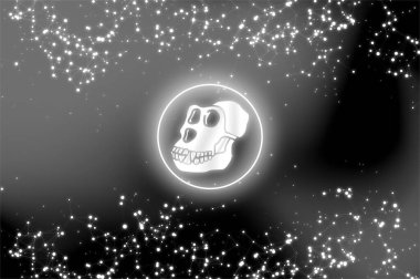 Soyut arkaplanda maymun simgesi. Şifreleme para birimi.