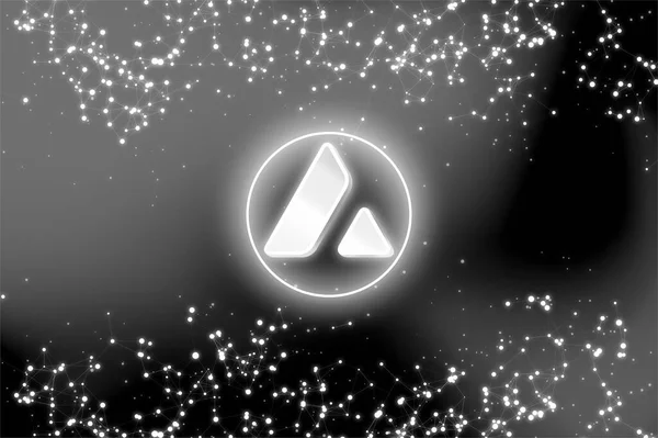 Avalanche Avax Icon Abstract Abstract Background Avax Crypto Currency — ストック写真