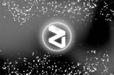 Zilliqa kripto para birimi. Soyut arkaplan üzerine Zilliqa.