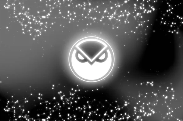 Soyut arkaplanda Gnosis kripto para birimi sembolü