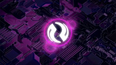 Enjektif Protokol (INJ) şifreleme madeni para sembolü. Engelleme teknolojisi.