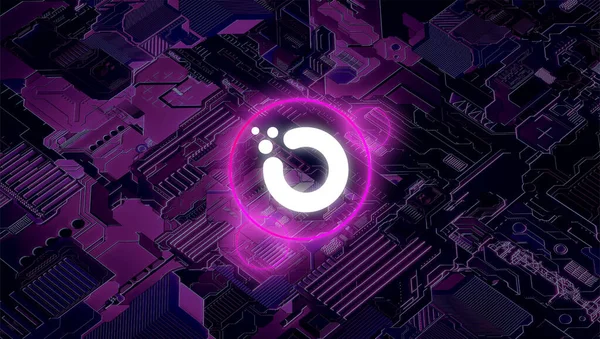 Orchid crypto currency digital payment system blockchain concept.