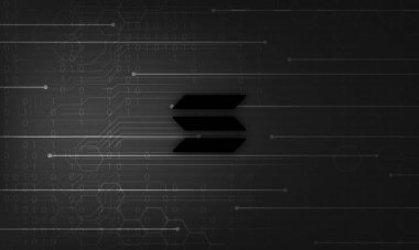 Solana şifreli para birimi. Soyut arkaplanda solana.