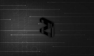 Zilliqa kripto para birimi. Soyut arkaplan üzerine Zilliqa.