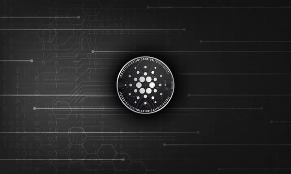 Κάρντανο Ada Σύμβολο Νόμισμα Cryptocurrency Τεχνολογία Blockchain — Φωτογραφία Αρχείου