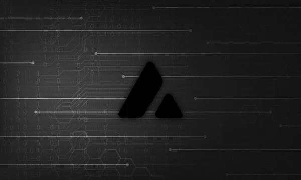 Avalanche Avax Symbol Auf Abstraktem Hintergrund Avax Kryptowährung — Stockfoto