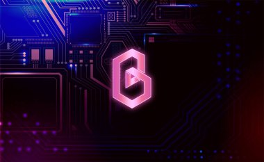 Soyut arkaplan tasarımlı bant protokol para sembolü.