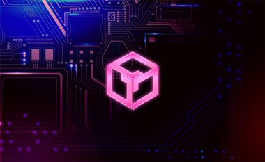 Gala Oyunları, soyut arkaplanda GALA kripto para birimi sembolü