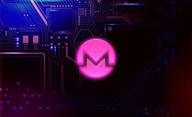 Monero ikonu. Monero kripto para birimi.