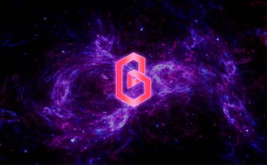 Soyut arkaplan tasarımlı bant protokol para sembolü