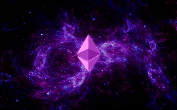 Ethereum Eth Banner Eth Mince Kryptoměna Koncepce Banner Pozadí — Stock fotografie