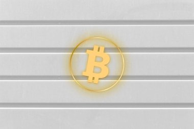 Bitcoin BTC pankartı. BTC para kripto para kavramı pankart arkaplanı.