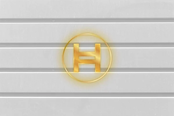 Hedera Hashgraph Hbar Cryptocurrency Symbol Abstract Background — Stock fotografie