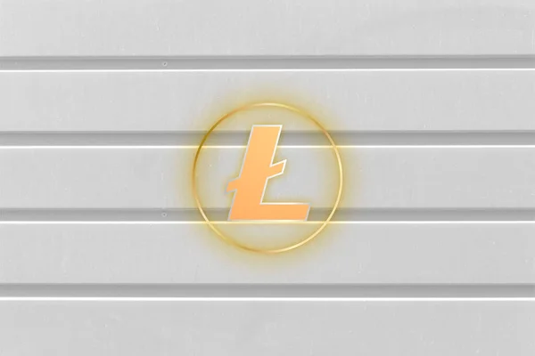 Криптовалюта Lite Coin Ltc Легкая Монета Абстрактном Фоне — стоковое фото