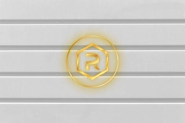 Radium Coin Symbol Crypto Currency Themed Background Design — 스톡 사진