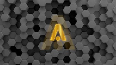 Soyut arkaplanda Aion simgesi. Şifreleme para birimi.