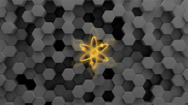 Kozmos bayrağı. Kozmos madeni para kripto para birimi konsept afiş arkaplanı.