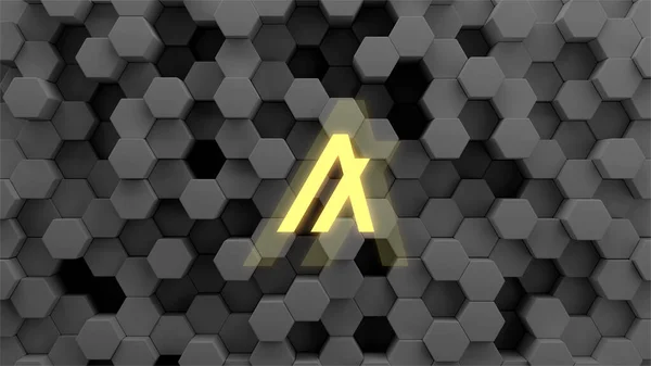 Soyut arkaplanda Algo simgesi. Algo şifreleme para birimi.