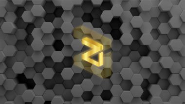 Zilliqa kripto para birimi. Soyut arkaplan üzerine Zilliqa.