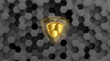 Xem şifreli para birimi. xem soyut arkaplanda