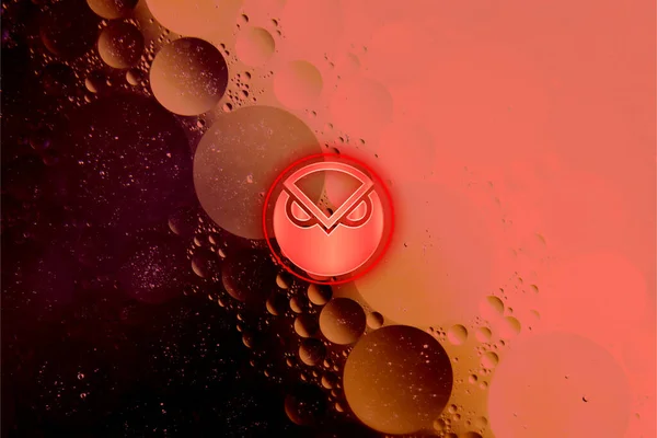 Soyut arkaplanda Gnosis kripto para birimi sembolü