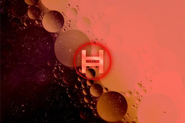 Hedera Hashgraph Hbar Cryptocurrency Symbol Abstract Background — Stock fotografie