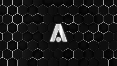 Soyut arkaplanda Aion simgesi. Şifreleme para birimi.