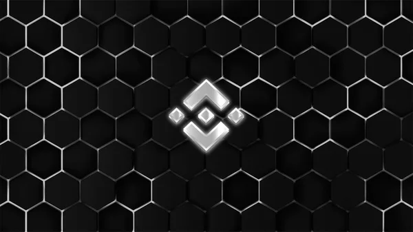 Bnb Logo Auf Abstraktem Hintergrund Kryptowährungssymbol Bnb — Stockfoto