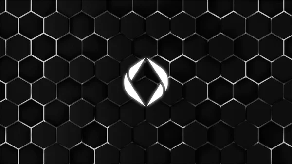 Ens Coin Crypto Currency Abstract Background — Zdjęcie stockowe
