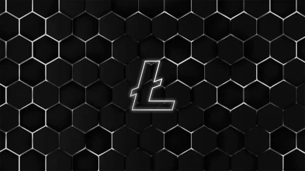 Криптовалюта Lite Coin Ltc Легкая Монета Абстрактном Фоне — стоковое фото