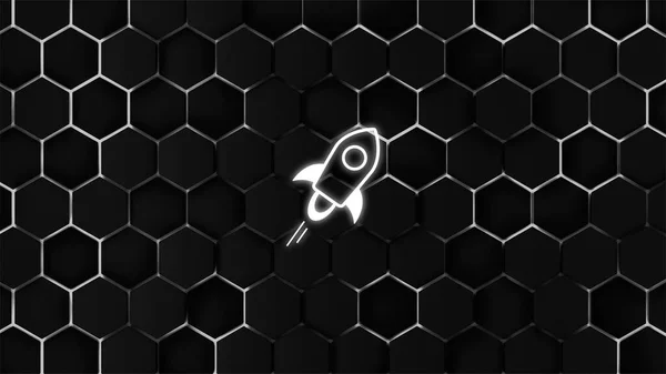 Stellar Cryptocurrency Coin Symbol Blockchain Technology Stellar Abstract Background — Stock Fotó