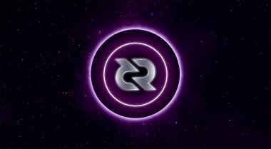 decred banner. decred coin cryptocurrency concept banner background.