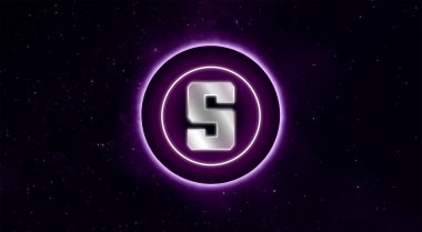 Sandbox (SAND) pankartı. SAND para kripto para kavramı pankart arkaplanı.