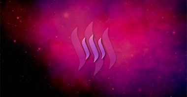 Steem crypto para birimi. Soyut arkaplanda Steem