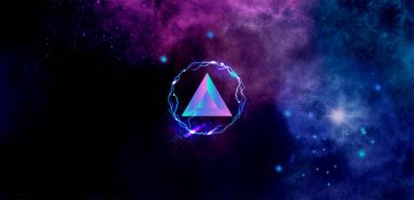 BAT para kripto para birimi. Soyut arkaplanda yarasa.